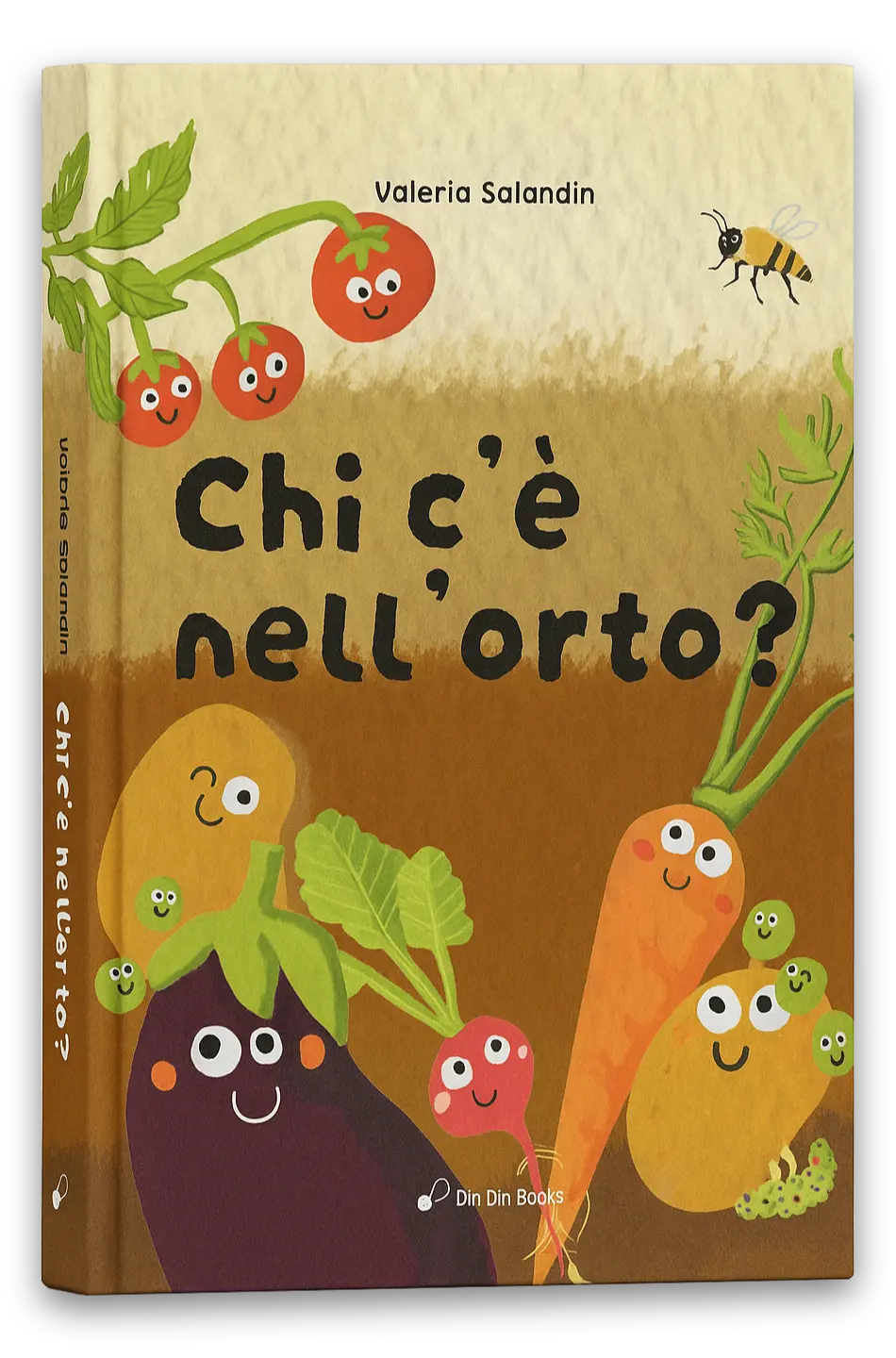 Copertina libro illustrato per bambini Chi c'è nell'orto di Valeria Salandin